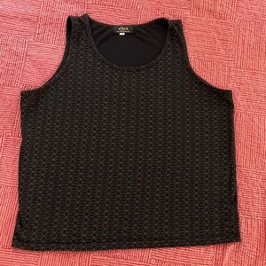 Elama men’s large soft Indian cotton Black Geometric Tank Top